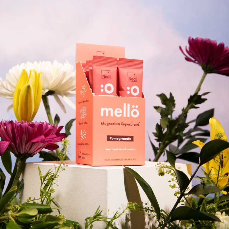 mellö Magnesium - 10 Travel Sticks Pomegranate