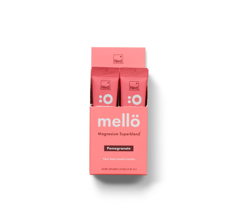 mellö Magnesium - 10 Travel Sticks Pomegranate