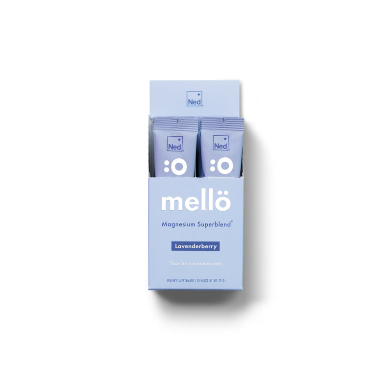 mellö Magnesium - 10 Travel Sticks Lavenderberry